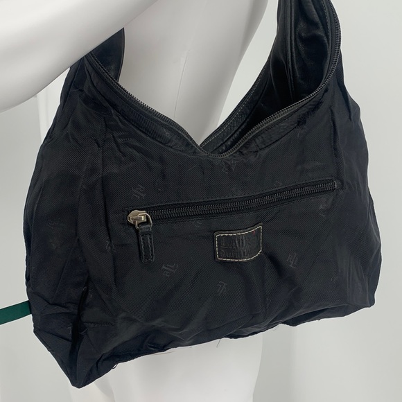 Vintage Ralph Lauren Elegant HOBO Black Shoulder Bag Purse used - Picture 16 of 17